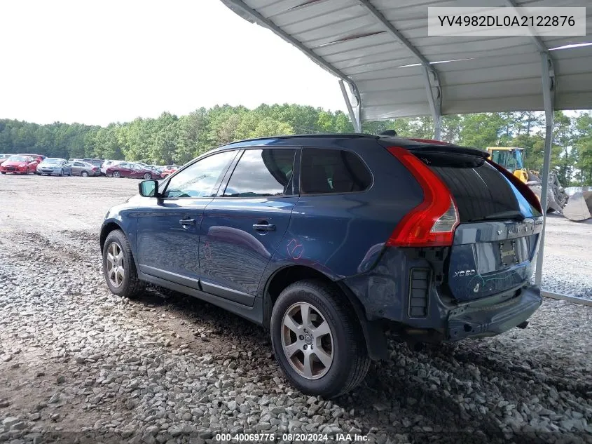 2010 Volvo Xc60 3.2 VIN: YV4982DL0A2122876 Lot: 40069775