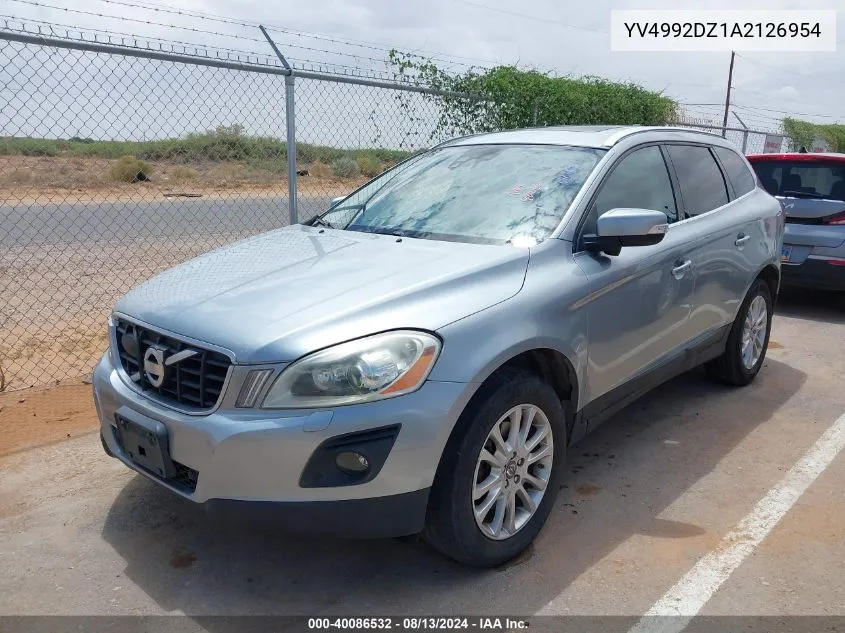 2010 Volvo Xc60 T6/T6 R-Design VIN: YV4992DZ1A2126954 Lot: 40086532