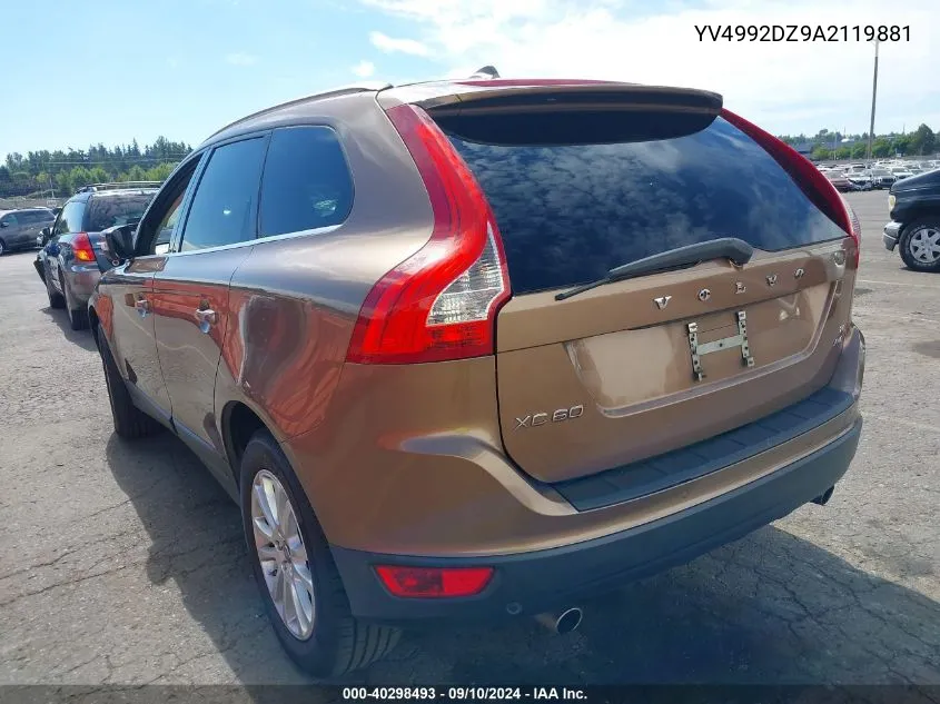 2010 Volvo Xc60 T6/T6 R-Design VIN: YV4992DZ9A2119881 Lot: 40298493