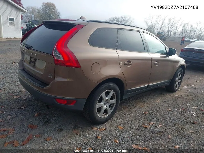 2010 Volvo Xc60 3.2 VIN: YV4982DZ7A2107408 Lot: 40807101