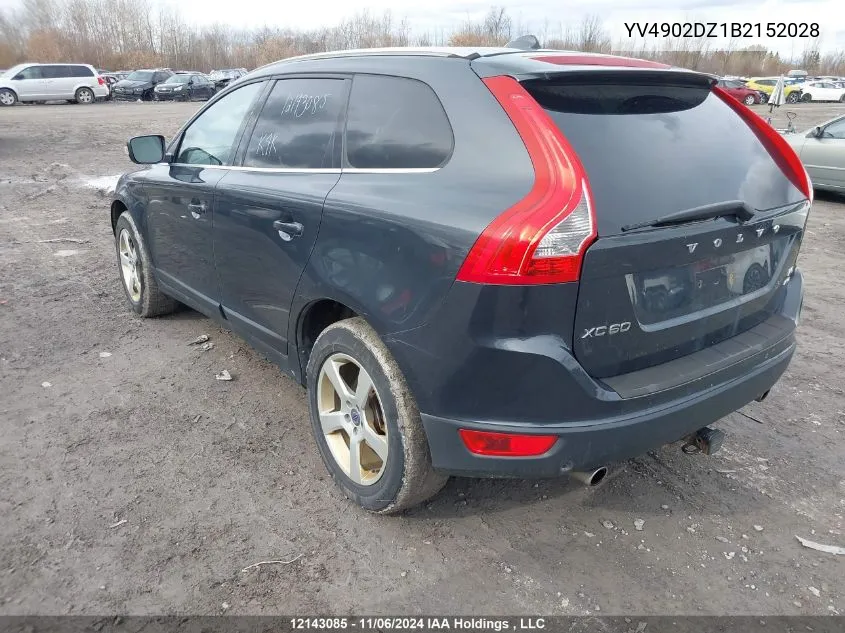 2011 Volvo Xc60 VIN: YV4902DZ1B2152028 Lot: 12143085