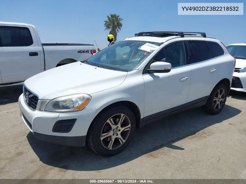 2011 Volvo Xc60 T6/T6 R-Design VIN: YV4902DZ3B2218532 Lot: 39655667