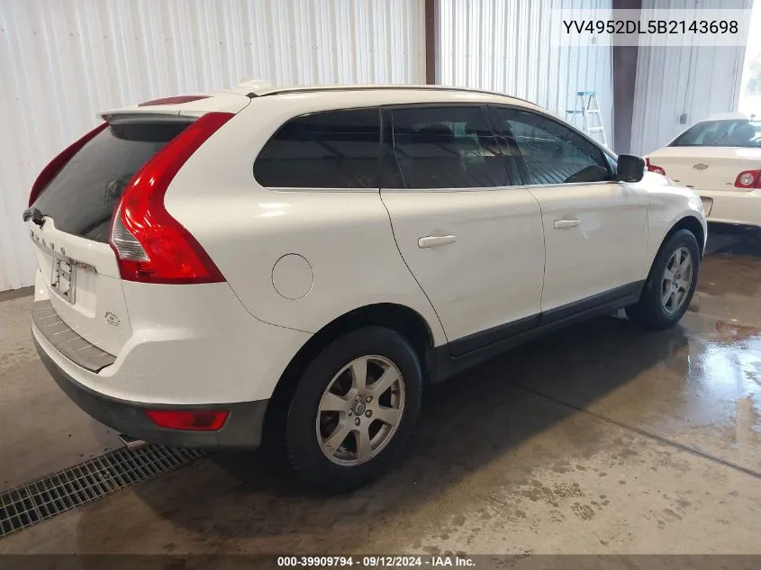 2011 Volvo Xc60 3.2/3.2 R-Design VIN: YV4952DL5B2143698 Lot: 39909794