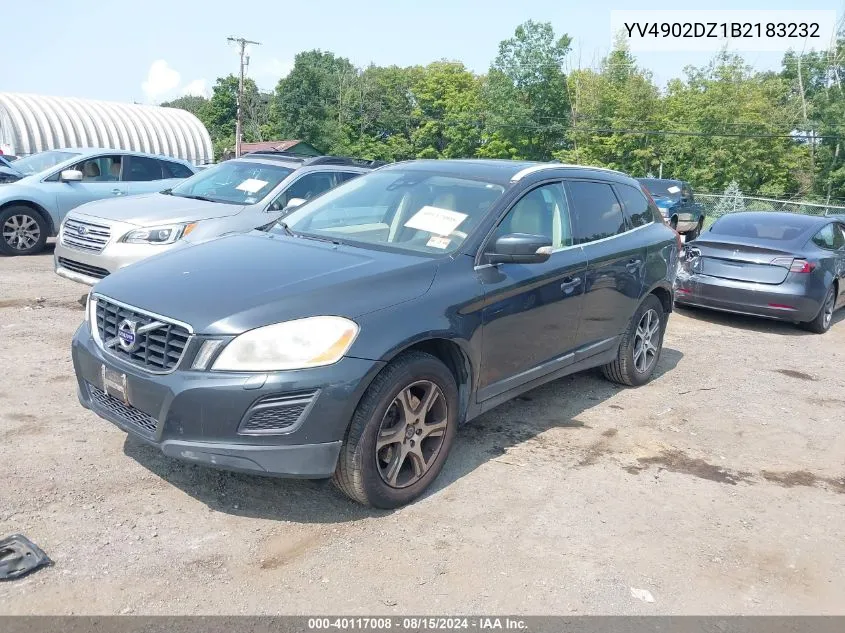 2011 Volvo Xc60 T6/T6 R-Design VIN: YV4902DZ1B2183232 Lot: 40117008