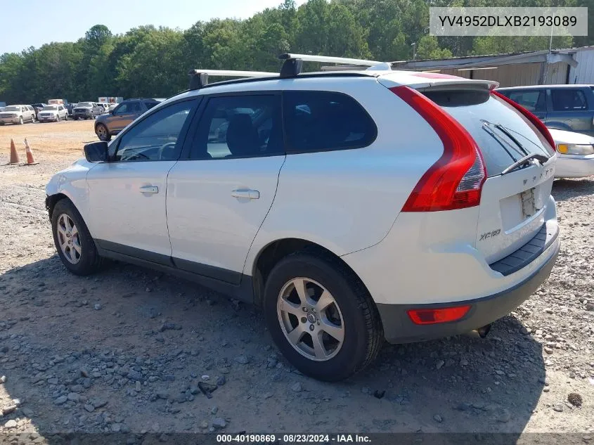 YV4952DLXB2193089 2011 Volvo Xc60 3.2/3.2 R-Design