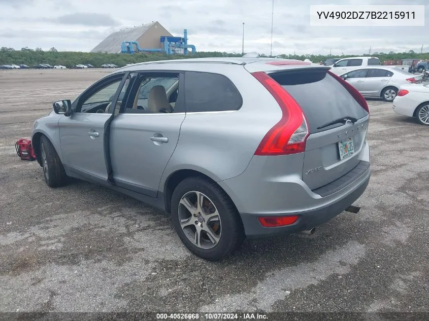 2011 Volvo Xc60 T6/T6 R-Design VIN: YV4902DZ7B2215911 Lot: 40526668