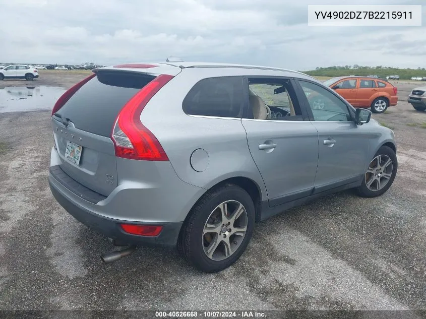 2011 Volvo Xc60 T6/T6 R-Design VIN: YV4902DZ7B2215911 Lot: 40526668