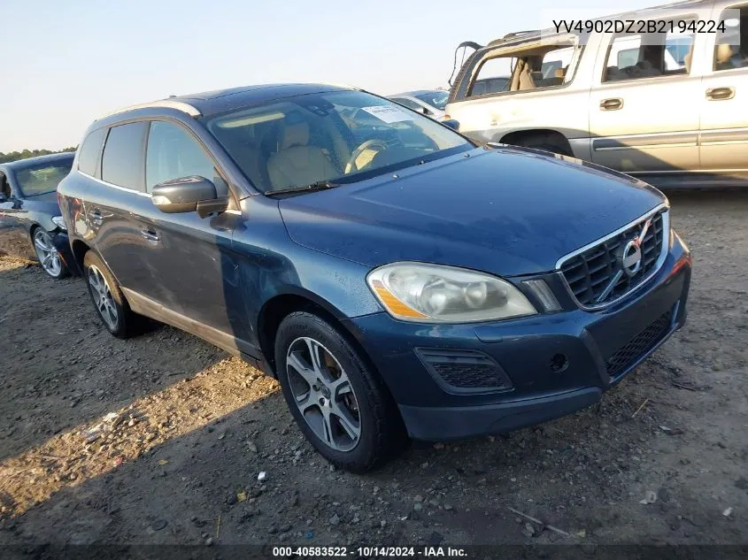 2011 Volvo Xc60 T6/T6 R-Design VIN: YV4902DZ2B2194224 Lot: 40583522