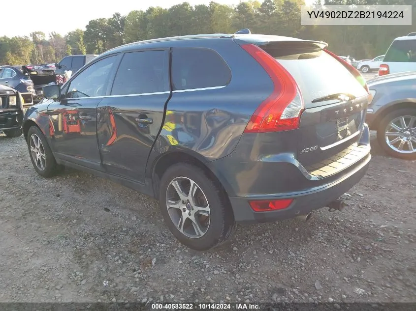 2011 Volvo Xc60 T6/T6 R-Design VIN: YV4902DZ2B2194224 Lot: 40583522