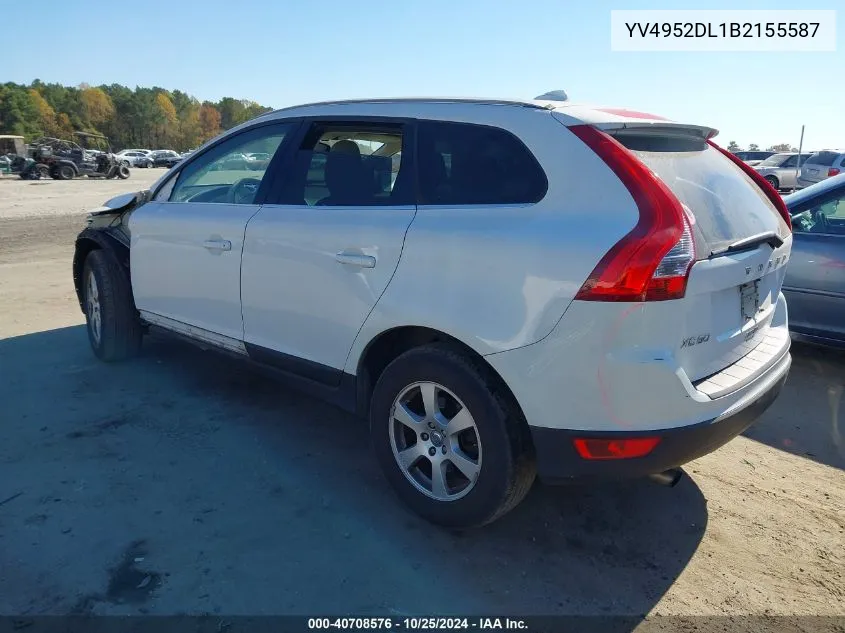 2011 Volvo Xc60 3.2/3.2 R-Design VIN: YV4952DL1B2155587 Lot: 40708576