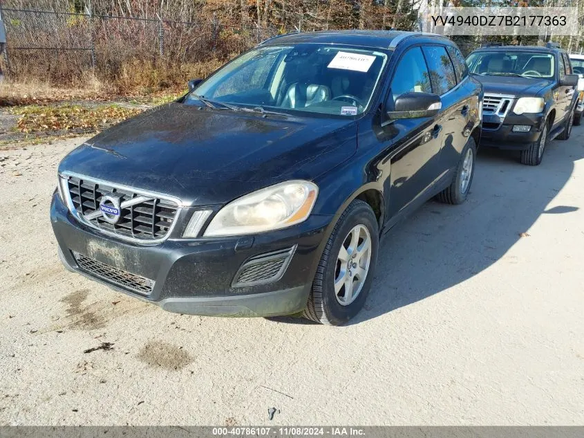 2011 Volvo Xc60 3.2/3.2 R-Design VIN: YV4940DZ7B2177363 Lot: 40786107