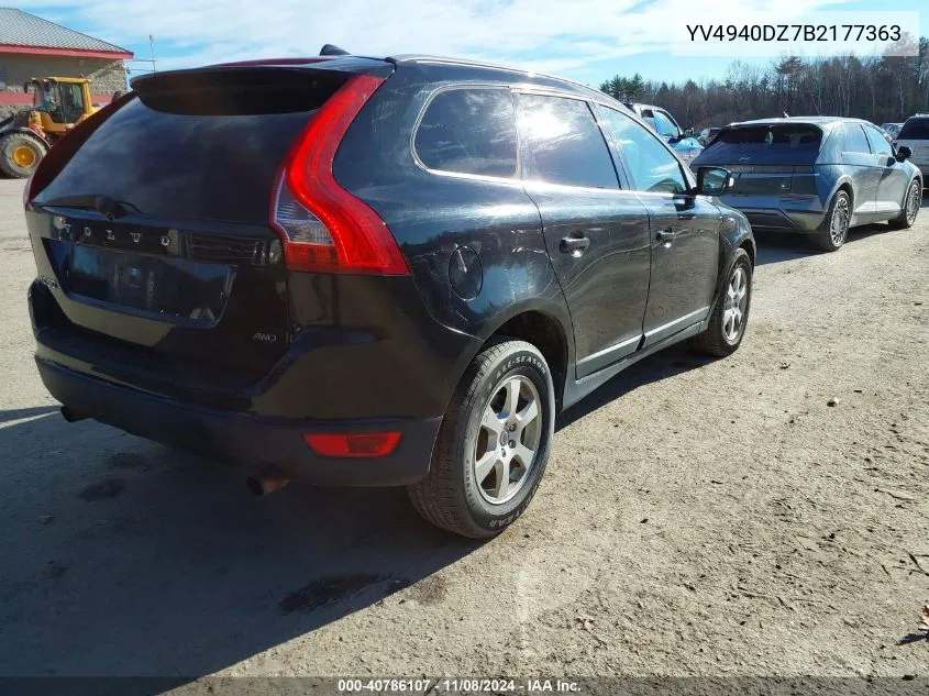 2011 Volvo Xc60 3.2/3.2 R-Design VIN: YV4940DZ7B2177363 Lot: 40786107