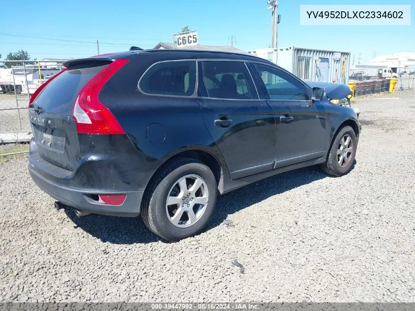 2012 Volvo Xc60 3.2/3.2 Platinum/3.2 Premier/3.2 Premier Plus VIN: YV4952DLXC2334602 Lot: 39447992