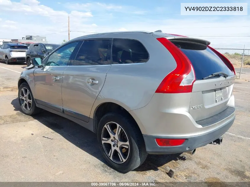 YV4902DZ2C2333818 2012 Volvo Xc60 T6/T6 Platinum/T6 Premier Plus/T6 R-Design/T6 R-Design Platinum/T6 R-Design Premier Plus