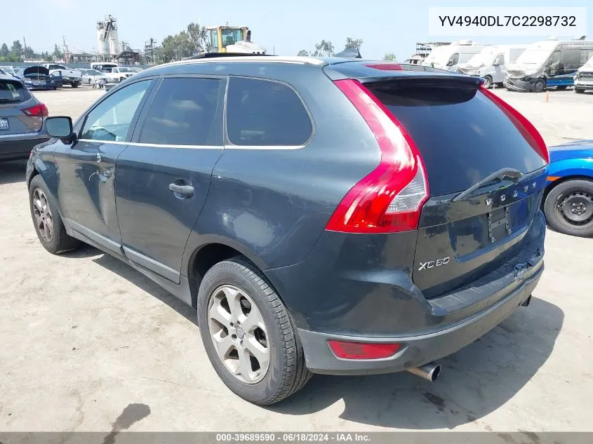 YV4940DL7C2298732 2012 Volvo Xc60 3.2/3.2 Platinum/3.2 Premier/3.2 Premier Plus