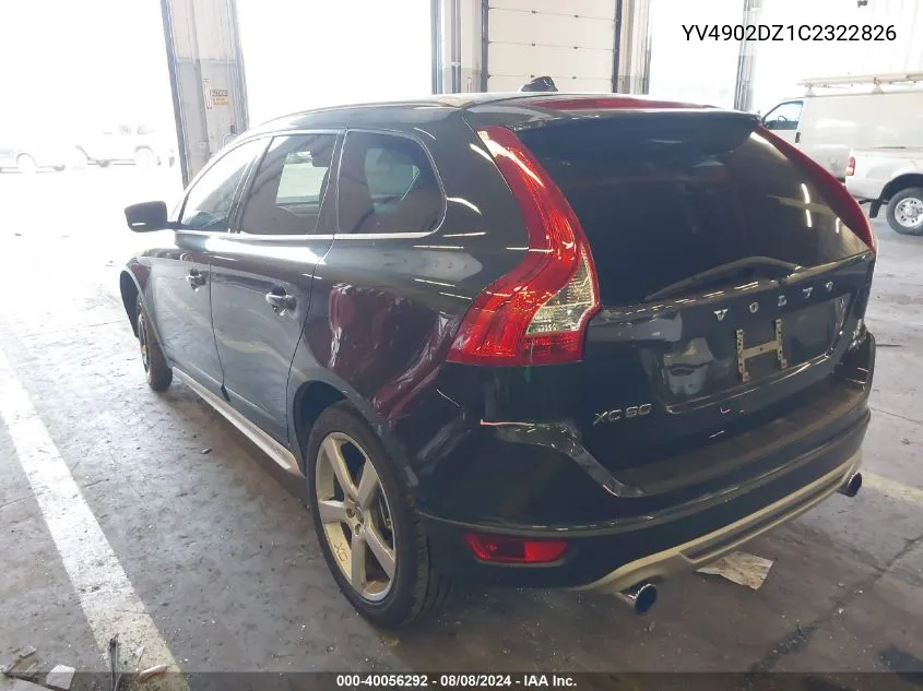 2012 Volvo Xc60 T6/T6 Platinum/T6 Premier Plus/T6 R-Design/T6 R-Design Platinum/T6 R-Design Premier Plus VIN: YV4902DZ1C2322826 Lot: 40056292