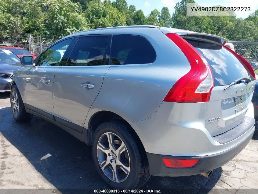 2012 Volvo Xc60 T6/T6 Platinum/T6 Premier Plus/T6 R-Design/T6 R-Design Platinum/T6 R-Design Premier Plus VIN: YV4902DZ8C2322273 Lot: 40090315