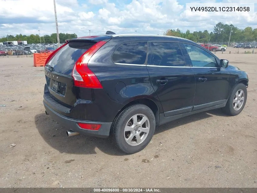 YV4952DL1C2314058 2012 Volvo Xc60 3.2/3.2 Platinum/3.2 Premier/3.2 Premier Plus