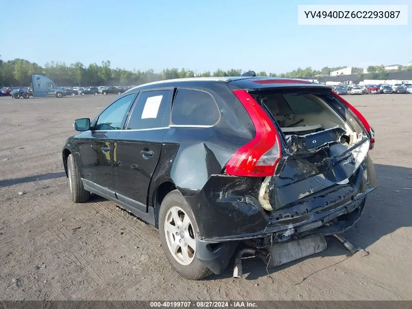 2012 Volvo Xc60 3.2 Premier VIN: YV4940DZ6C2293087 Lot: 40199707