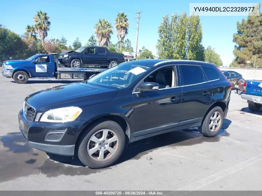 2012 Volvo Xc60 3.2/3.2 Platinum/3.2 Premier/3.2 Premier Plus VIN: YV4940DL2C2328977 Lot: 40200720