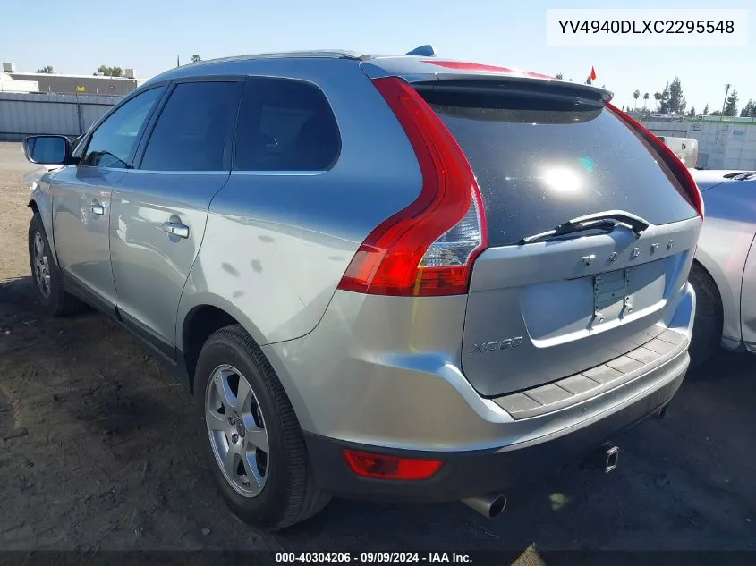 YV4940DLXC2295548 2012 Volvo Xc60 3.2/3.2 Platinum/3.2 Premier/3.2 Premier Plus