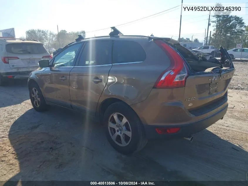 2012 Volvo Xc60 3.2/3.2 Platinum/3.2 Premier/3.2 Premier Plus VIN: YV4952DLXC2345390 Lot: 40513506