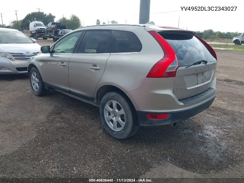 YV4952DL3C2343027 2012 Volvo Xc60 3.2/3.2 Platinum/3.2 Premier/3.2 Premier Plus