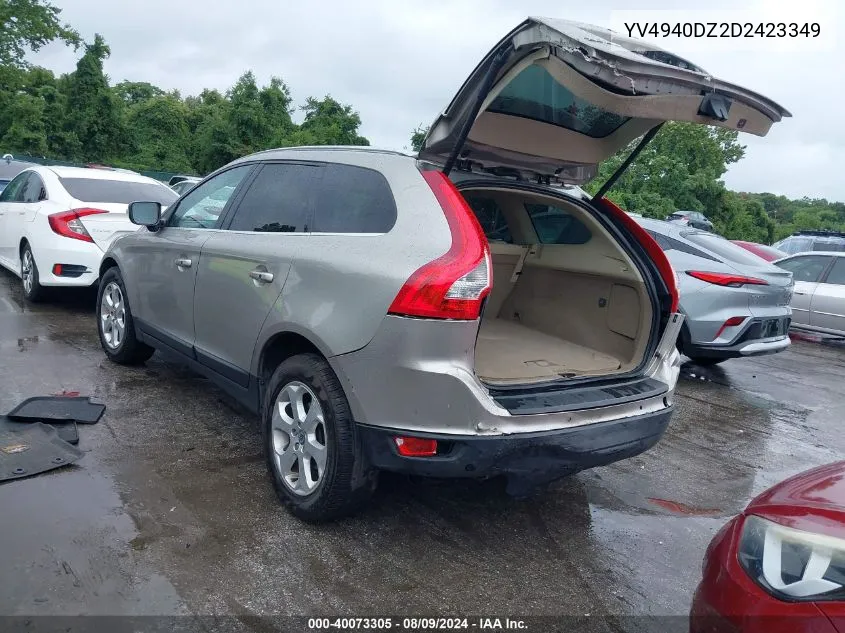 2013 Volvo Xc60 3.2 VIN: YV4940DZ2D2423349 Lot: 40073305