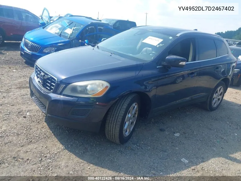 YV4952DL7D2467402 2013 Volvo Xc60 3.2/3.2 Platinum/3.2 Premier/3.2 Premier Plus