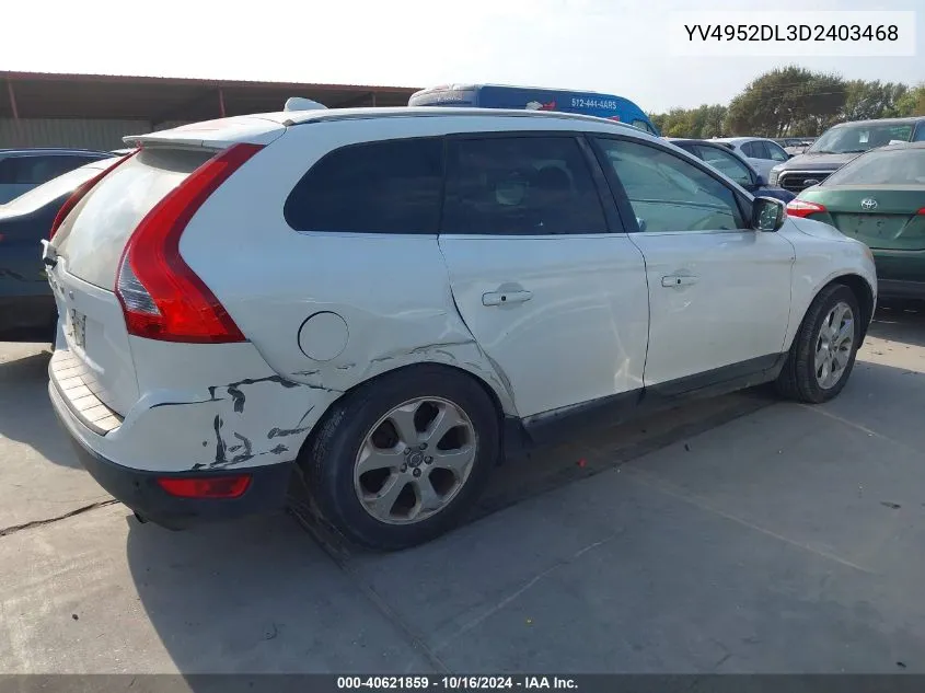 YV4952DL3D2403468 2013 Volvo Xc60 3.2/3.2 Platinum/3.2 Premier Plus/3.2L Premier