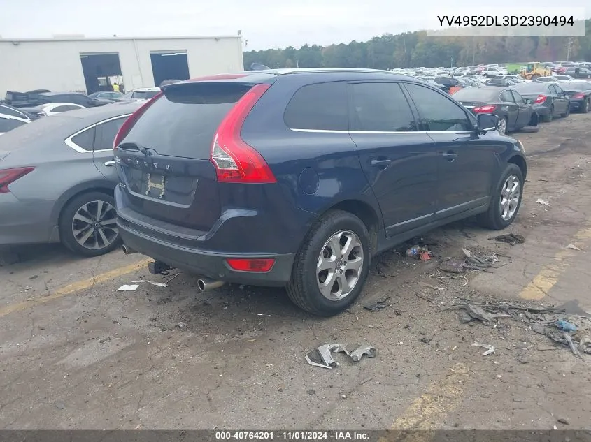 2013 Volvo Xc60 3.2/3.2 Platinum/3.2 Premier/3.2 Premier Plus VIN: YV4952DL3D2390494 Lot: 40764201