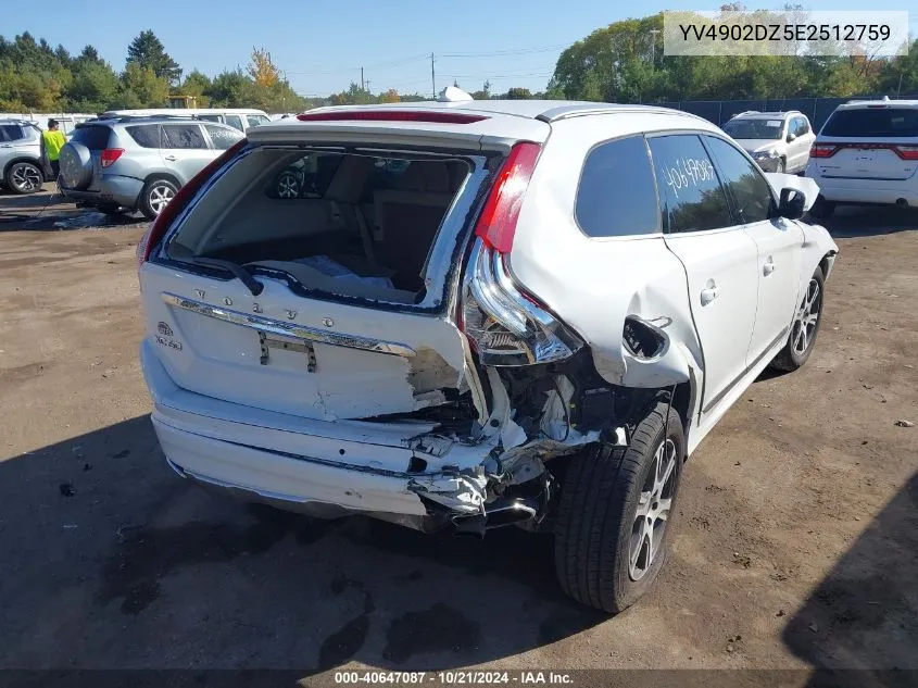 2014 Volvo Xc60 T6 R-Design Premier Plus VIN: YV4902DZ5E2512759 Lot: 40647087