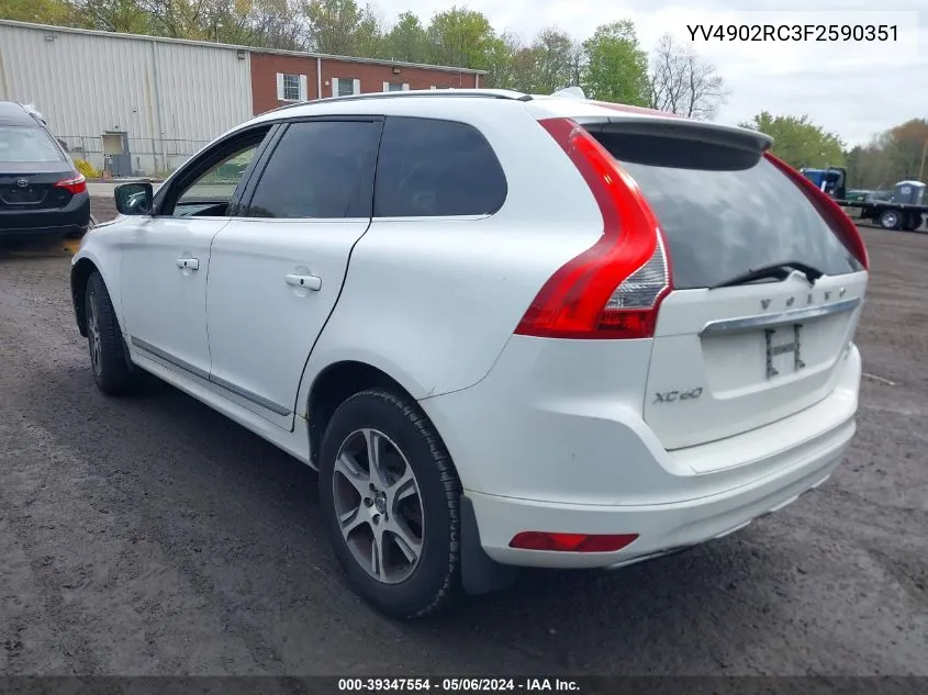 2015 Volvo Xc60 T6 Premier Plus VIN: YV4902RC3F2590351 Lot: 39347554