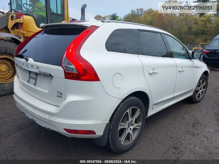 2015 Volvo Xc60 T6 Premier Plus VIN: YV4902RC3F2590351 Lot: 39347554