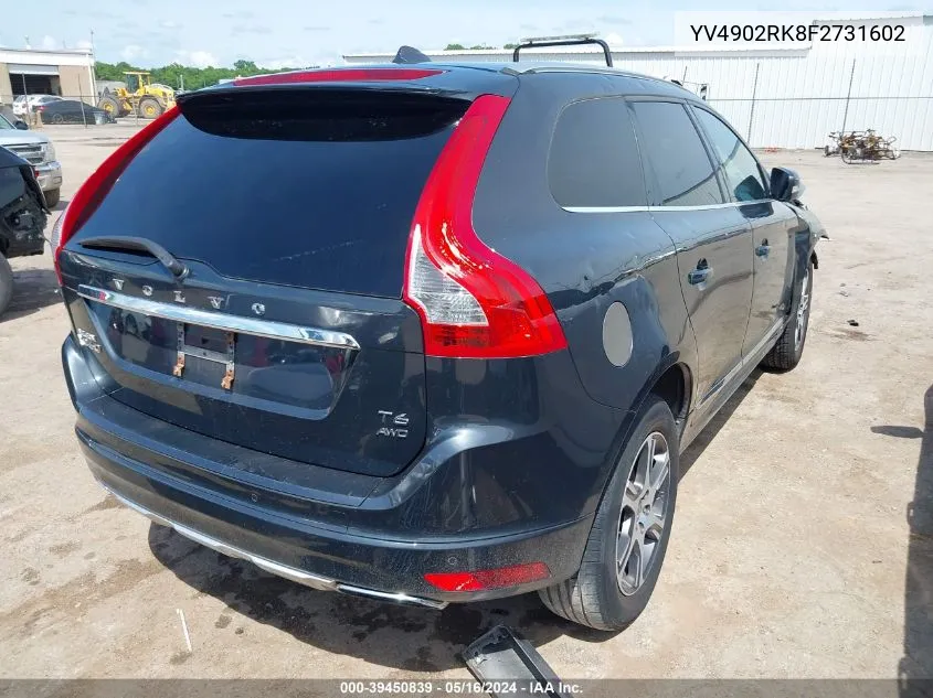 YV4902RK8F2731602 2015 Volvo Xc60 T6