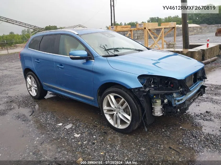 YV4612RMXF2670819 2015 Volvo Xc60 T5 Platinum