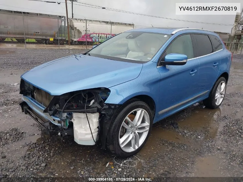 2015 Volvo Xc60 T5 Platinum VIN: YV4612RMXF2670819 Lot: 39904185