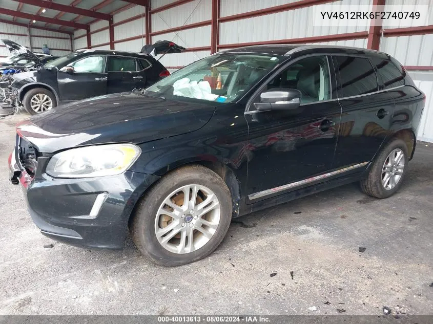 2015 Volvo Xc60 T5/T5 Premier VIN: YV4612RK6F2740749 Lot: 40013613