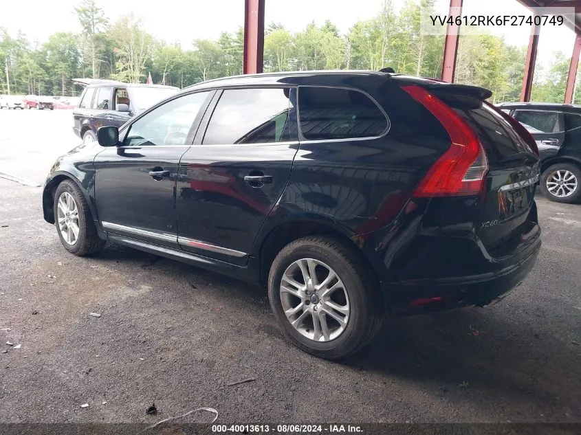 2015 Volvo Xc60 T5/T5 Premier VIN: YV4612RK6F2740749 Lot: 40013613