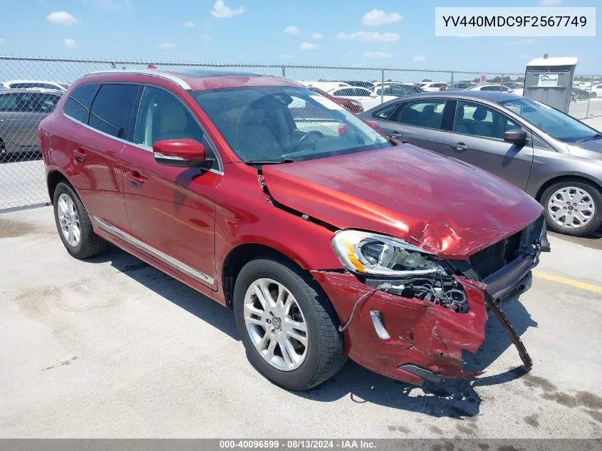 2015 Volvo Xc60 T5 Premier Plus VIN: YV440MDC9F2567749 Lot: 40096599