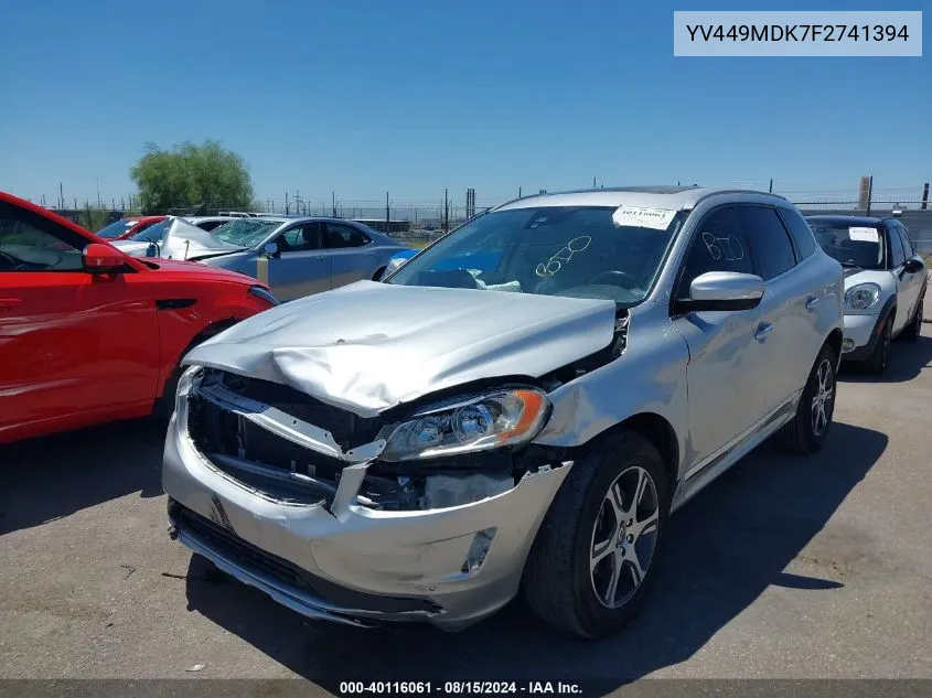 2015 Volvo Xc60 T6 VIN: YV449MDK7F2741394 Lot: 40116061