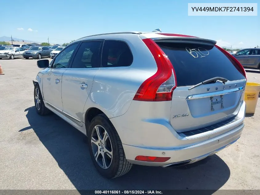 YV449MDK7F2741394 2015 Volvo Xc60 T6