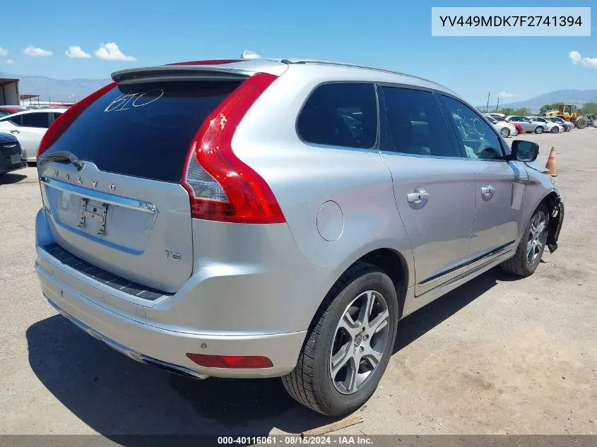 2015 Volvo Xc60 T6 VIN: YV449MDK7F2741394 Lot: 40116061