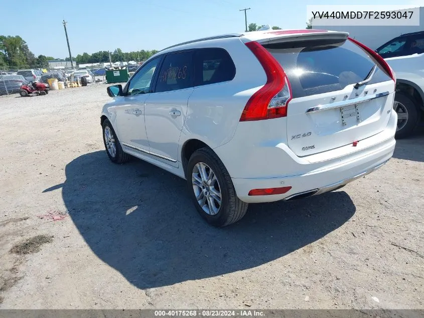 YV440MDD7F2593047 2015 Volvo Xc60 T5 Platinum