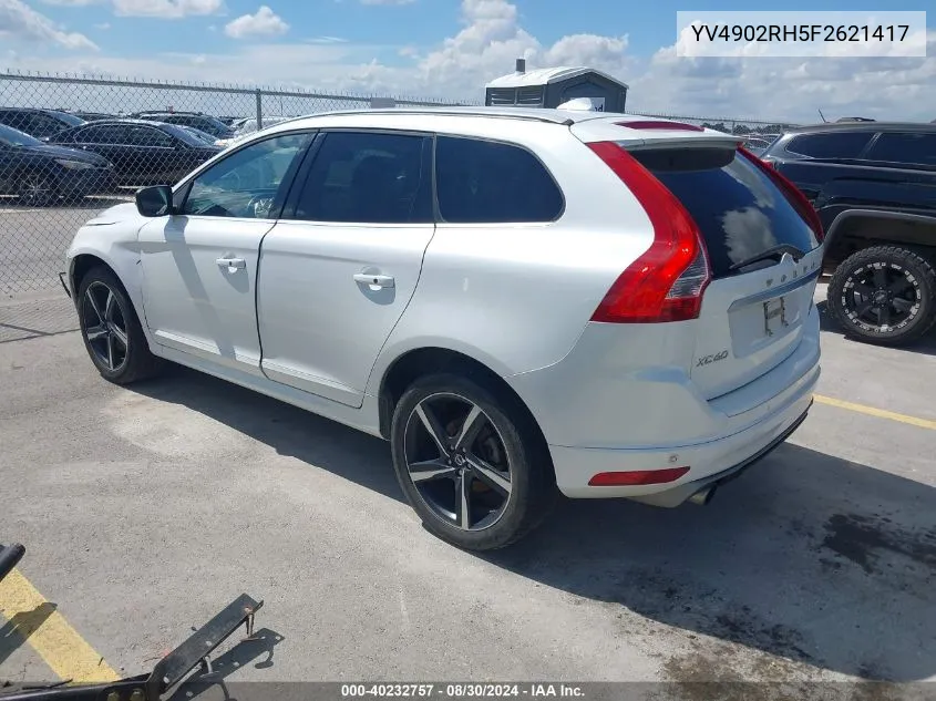 YV4902RH5F2621417 2015 Volvo Xc60 T6 R-Design Platinum