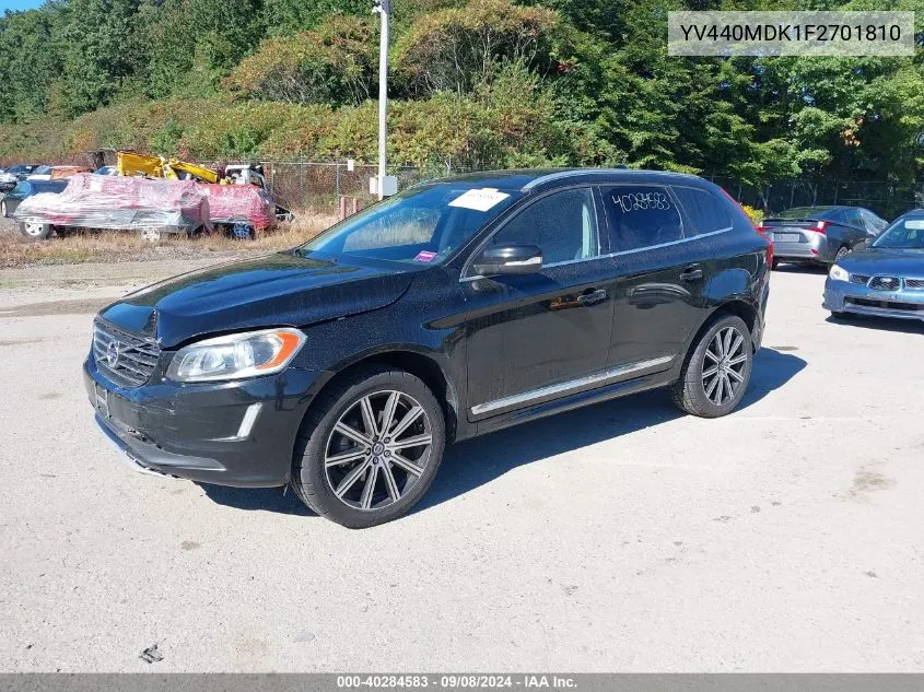 2015 Volvo Xc60 T5 Premier VIN: YV440MDK1F2701810 Lot: 40284583