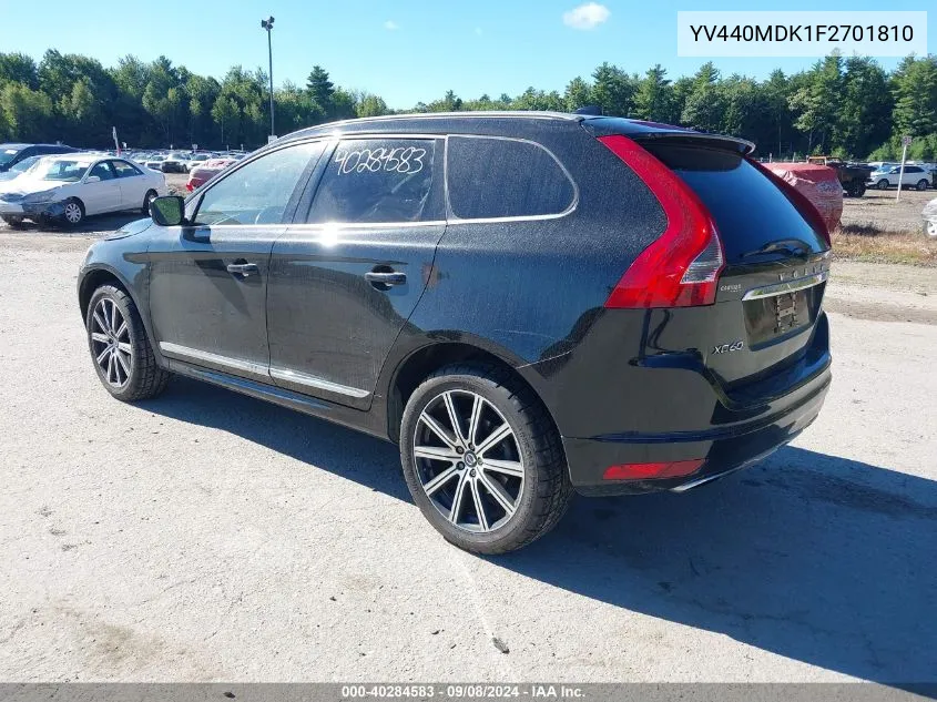 2015 Volvo Xc60 T5 Premier VIN: YV440MDK1F2701810 Lot: 40284583