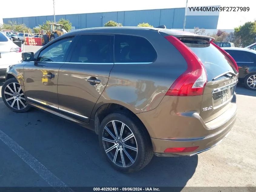 YV440MDK9F2727989 2015 Volvo Xc60 T5 Premier