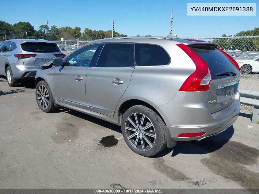 2015 Volvo Xc60 T5 Premier VIN: YV440MDKXF2691388 Lot: 40630099