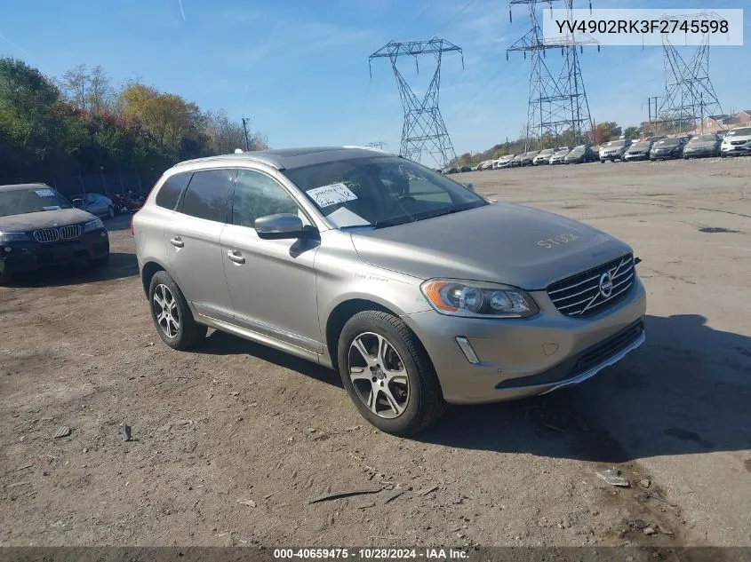 2015 Volvo Xc60 T6 VIN: YV4902RK3F2745598 Lot: 40659475